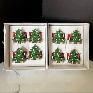 SET of 8 Christmas Tree Napkin Rings by Waechtersbach